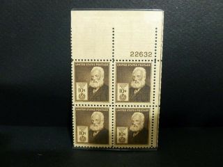 Stamps Sc 893 Alexander Graham Bell Us Plate Block Of 4 (mnh/og) 8188
