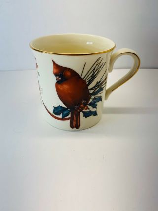 Lenox Winter Greetings by Catherine McClung Red Cardinals Coffee Tea Mug 2