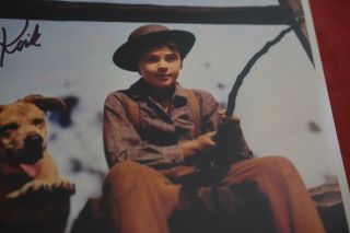 Tommy Kirk and Old Yeller Fishing,  signed photo,  8 