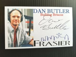" Frasier " Dan Butler " Bulldog Briscoe " Autographed 3x5 Index Card
