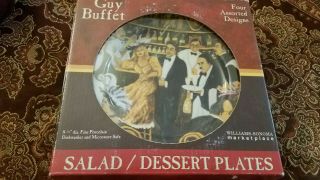 Guy Buffet Williams Sonoma Salad Plates 8.  25 " Set Of 4