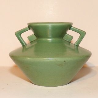 Red Wing Art Deco Vase Green 653