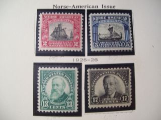 1925 US Stamps Scott 620 - 621 Norse - American,  622,  623,  627,  628,  629 MNH. 2