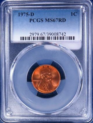 1975 - D Lincoln Memorial Cent Pcgs Ms67rd