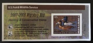 U.  S.  Scott No.  Rw74a - 2007 - 2008 $15 Federal Duck Stamp - Mnh Og Self - Adhesive