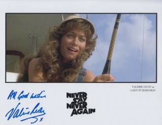 Valerie Leon 007 James Bond Signed Autograph Lady In The Bahamas Never Say Never