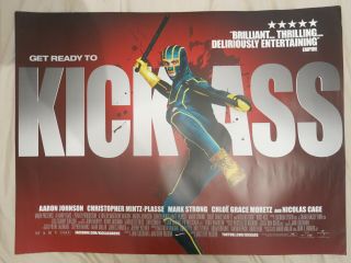Kick Ass 2010 British Quad Film Poster Chloe Grace Moretz Nicolas Cage