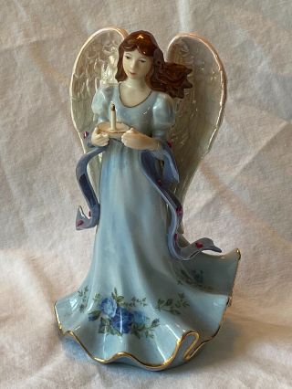 Royal Albert Moonlight Rose Angel Figurine Blue Dress 1987