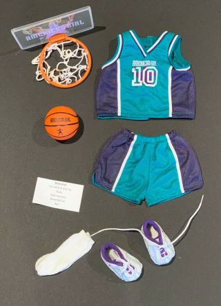 American Girl Pleasant Company Basketball Outfit With Hoop And Ball