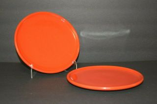Set Of 2 Vintage Waechtersbach Red 7 3/4 " Salad Dessert Plates Made In Spain