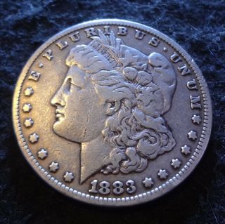 1883 - Cc Morgan Silver Dollar - Choice Fine F,  Details From The Carson City