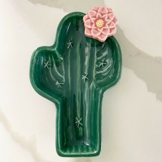 Vintage Treasure Craft Saguaro Cactus Spoon Rest,  Made In Usa