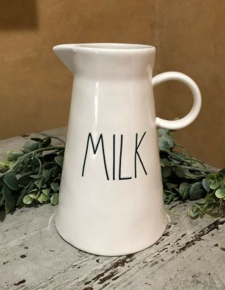 Rae Dunn " Milk " Pitcher With Handle By Magenta L/l