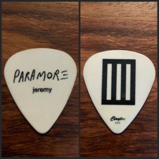 Paramore Jeremy Davis Stage Guitar Pick Hayley Punk Rock