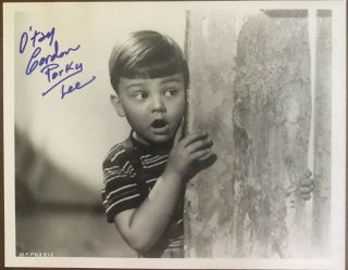 Gordon Porky Lee Signed 8x10 Photo.  Little Rascals Star.  In Person (d.  2005)