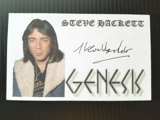 Steve Hackett " Genesis " Autographed 3x5 Index Card