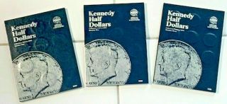 1964 - 2020 P&d Kennedy Half Dollar Complete Set In 3 Whitman Folders - F/shipping