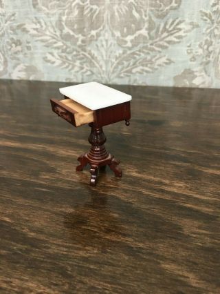1/12 Dollhouse Miniature Marble Top Side Table 2