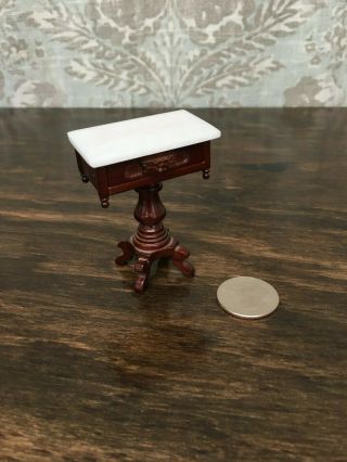 1/12 Dollhouse Miniature Marble Top Side Table 3