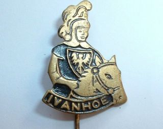 Rare Vintage 1960s Ivanhoe Film Tv Series Advertising Enamel Pin Badge - No Res