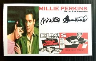 " Wild In The Country " Millie Perkins (elvis Movie) Autographed 3x5 Index Card