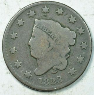 1823 1c Coronet Or Matron Head Large Cent Good/very Good G/vg