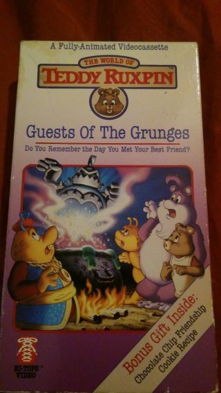 Teddy Ruxpin Vhs Tape Guests Of The Grunges