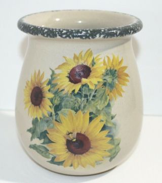 Home & Garden Party Stoneware Sunflower Utensil Holder 2000