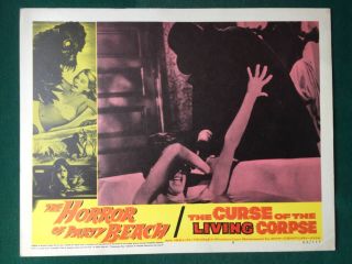 1964 The Horror Of Party Beach/the Curse Of The Living Corpse Lobby Card 8