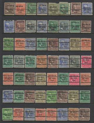 186 Different Fort Worth Mw Printed Dated Precancels