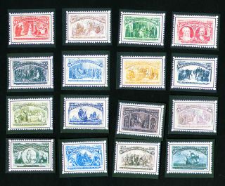 Us Stamps Facsimile Set Of High Value Columbians