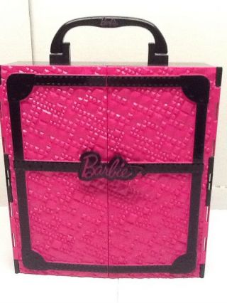 Barbie Pink And Black Glam Closet Carry Case 2011 Pre - Owned