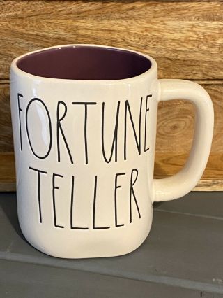 Rae Dunn Fortune Teller Purple Inside Halloween Mug