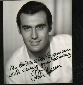 Peter Mann Autographed Photo Popular Actor / The Greatest Story Ever Told