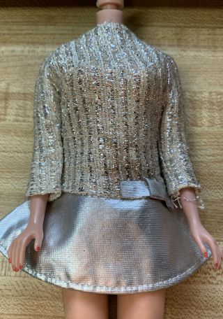 Vintage Barbie Silver Sparkle - Salute To Silver 1885 - 1969 - B&w Tag Minty