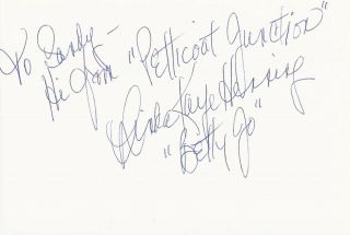 Linda Kaye Henning Signed 6x4 Index Card / Autograph Petticoat Junction