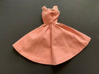 Vtg 60s Barbie Doll Rose Pink Sundress With White Lace Trim