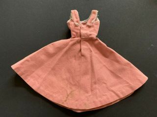 Vtg 60s Barbie Doll Rose Pink Sundress with white lace trim 2