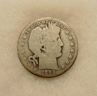 1892 - O Barber Half Dollar - Key Date - Coin For The Grade -