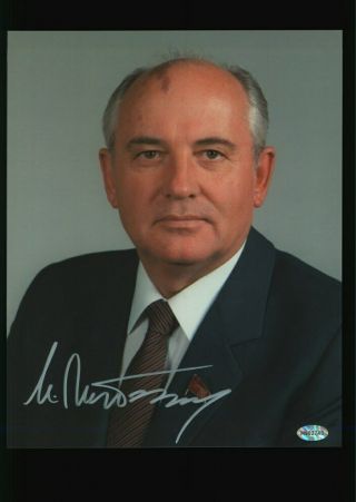 Mikhail Gorbachev,  Famous Russian President,  Signed 8x10 Photo With