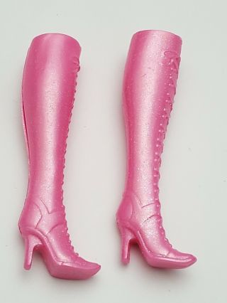 Tall Pink Lace High Heel Fashion Boots Barbie Doll Corinne 3 Three Musketeers