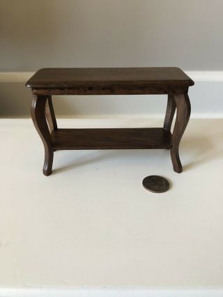Miniature Wood Sofa Table By Reminiscences Dollhouse