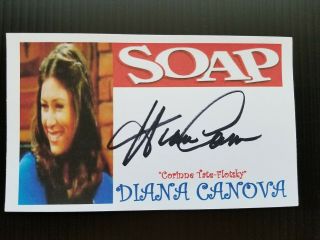 " Soap " Diana Canova Autographed 3x5 Index Card