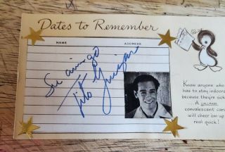 Tito Guizar Signed Vintage Autograph Page (d.  1999)