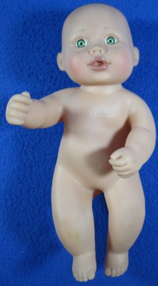 Lauer Toys 2008 12 " Water Baby Doll Brown Haor Green Eyes