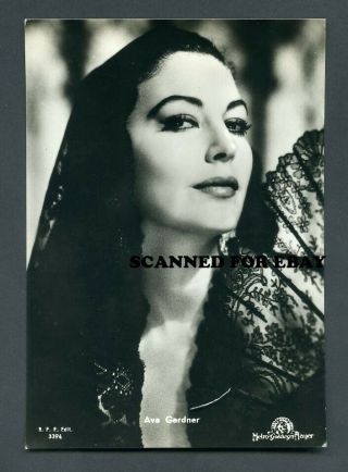 Ava Gardner Lovely Image 1950s Antique Vintage Italian Series Photo Postcard