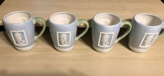 Pfaltzgraff Beachcomber 4 - 3/4” Tall Coffee/ Tea Mugs 12 Oz.  No Damage Set Of 4