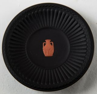 Wedgwood Terra Cotta On Black Jasperware Round Fluted Compotier Portland Vase