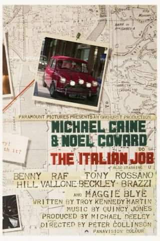 " The Italian Job ".  Michael Caine Noel Coward Classic Movie Poster2 Various Sizes
