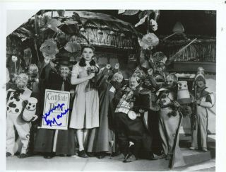 Jerry Maren Signed " Wizard Of Oz " Munchkin Photo
